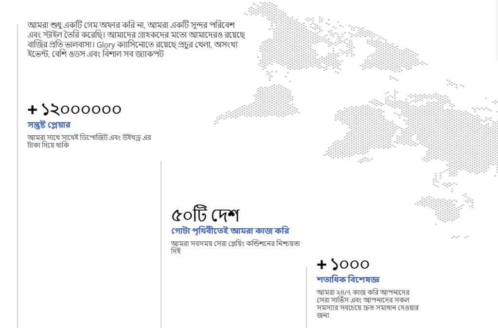 Glory Casino ফিচার